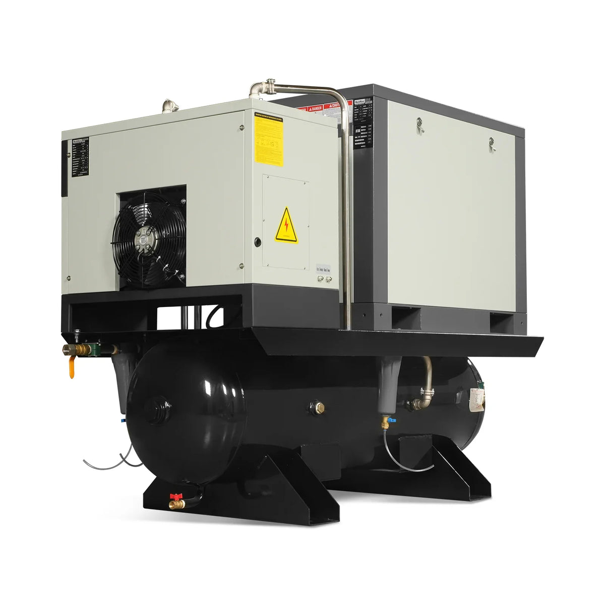 MechMaxx ML10 Air Compressor 10HP Rotary Screw with Dryer 66-Gal ASME Tank 32 CFM 116 PSI 230V 3-Phase Industrial Grade New