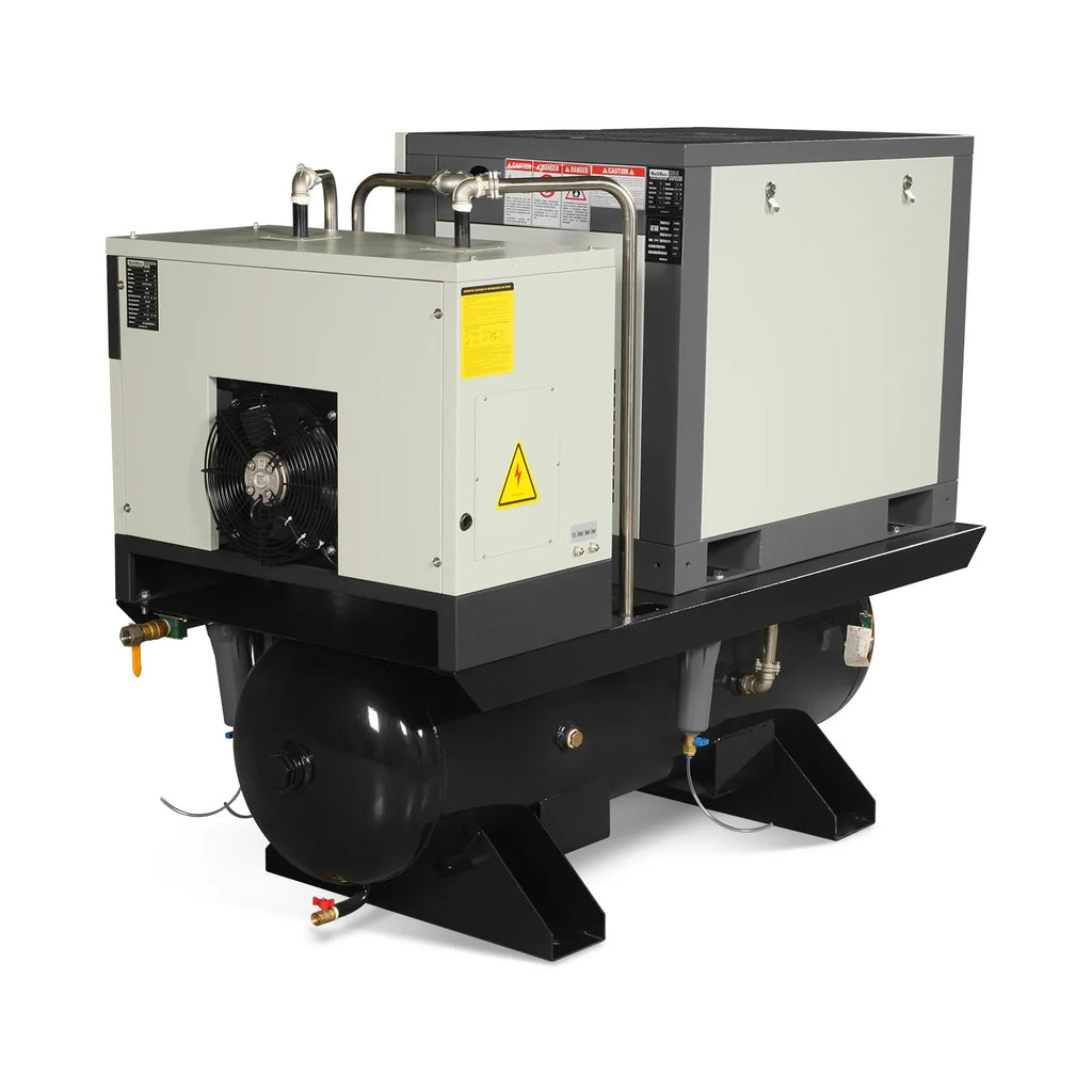 MechMaxx ML10 Air Compressor 10HP Rotary Screw with Dryer 66-Gal ASME Tank 32 CFM 116 PSI 230V 3-Phase Industrial Grade New