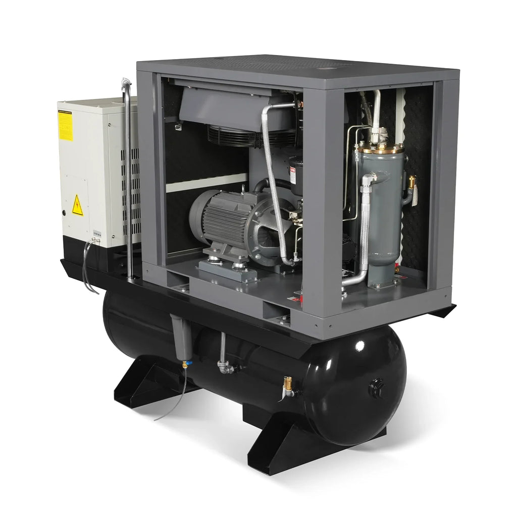 MechMaxx ML20 Air Compressor 20HP Combined Rotary Screw with Dryer 105-Gal ASME Tank 78 CFM 116 PSI 230V 3-Phase Industrial Grade New