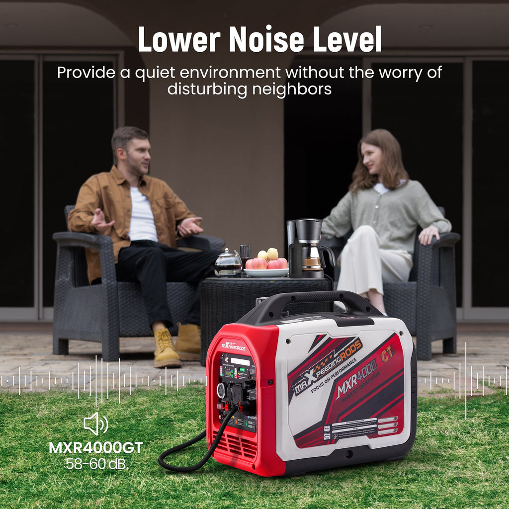 Maxpeedingrods MXR4000GT-US Dual Fuel Inverter Generator 3200W/4000W Low THD Parallel RV Ready CO Alert Bluetooth Control New