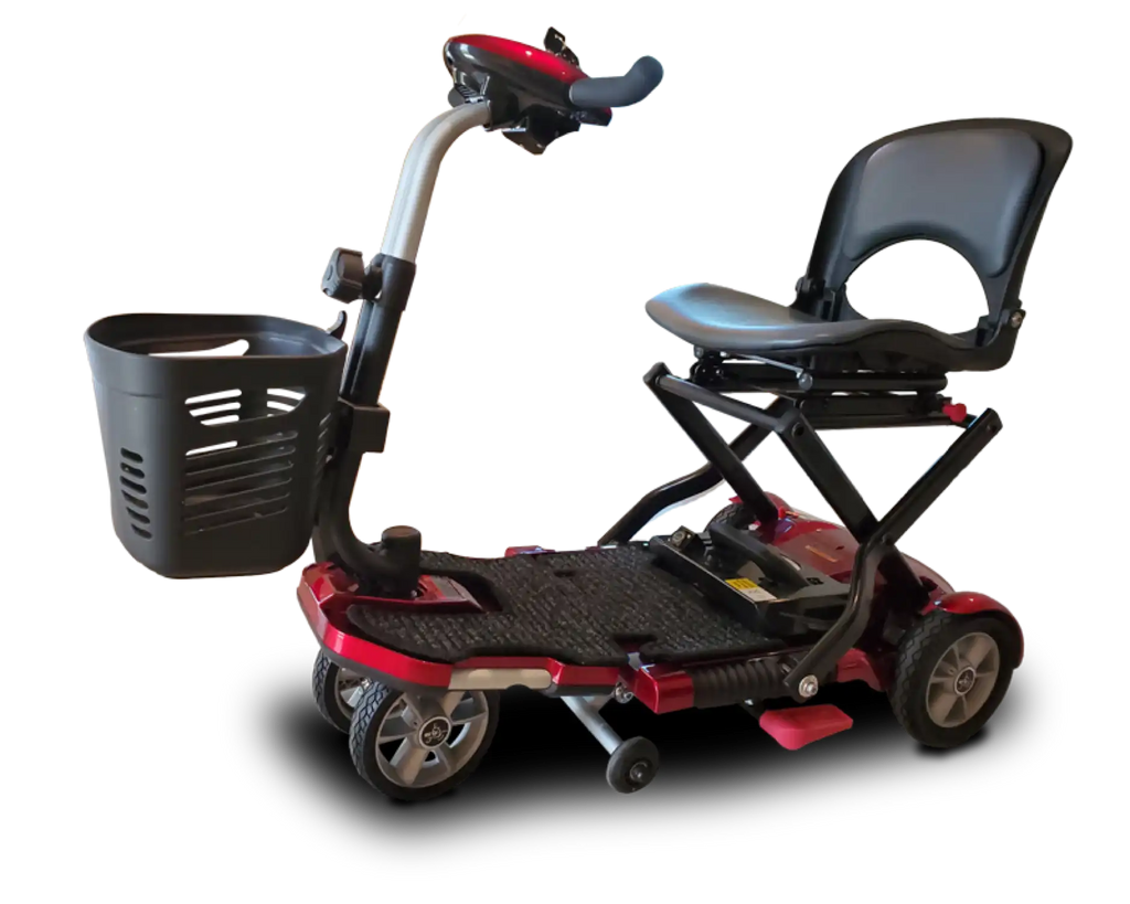 EV Rider Transport Plus Folding Scooter Burgundy Open Box