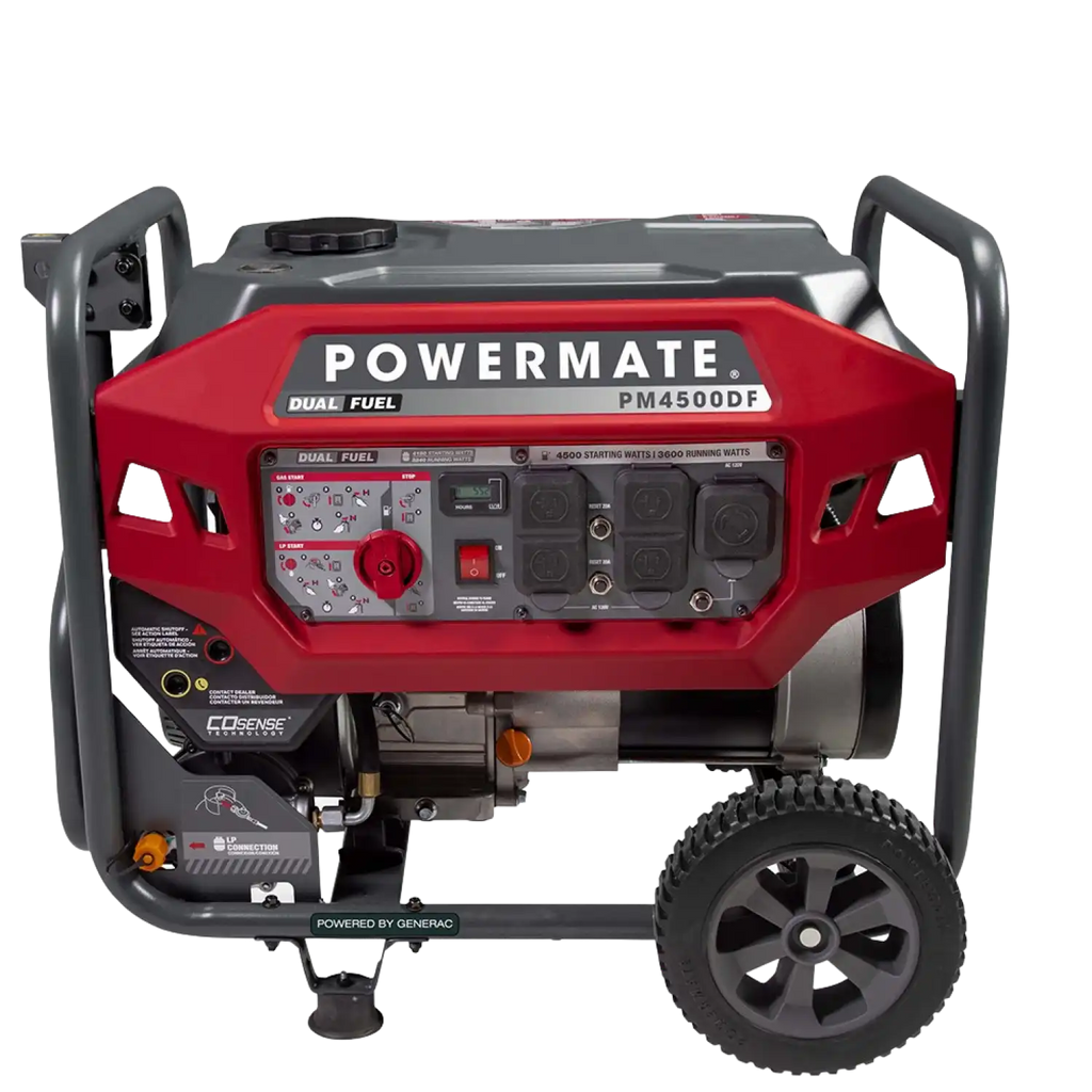 Generac/Powermate PM4500DF 3600W/4500W Recoil Start Dual Fuel Portable Generator with CO-Sense New