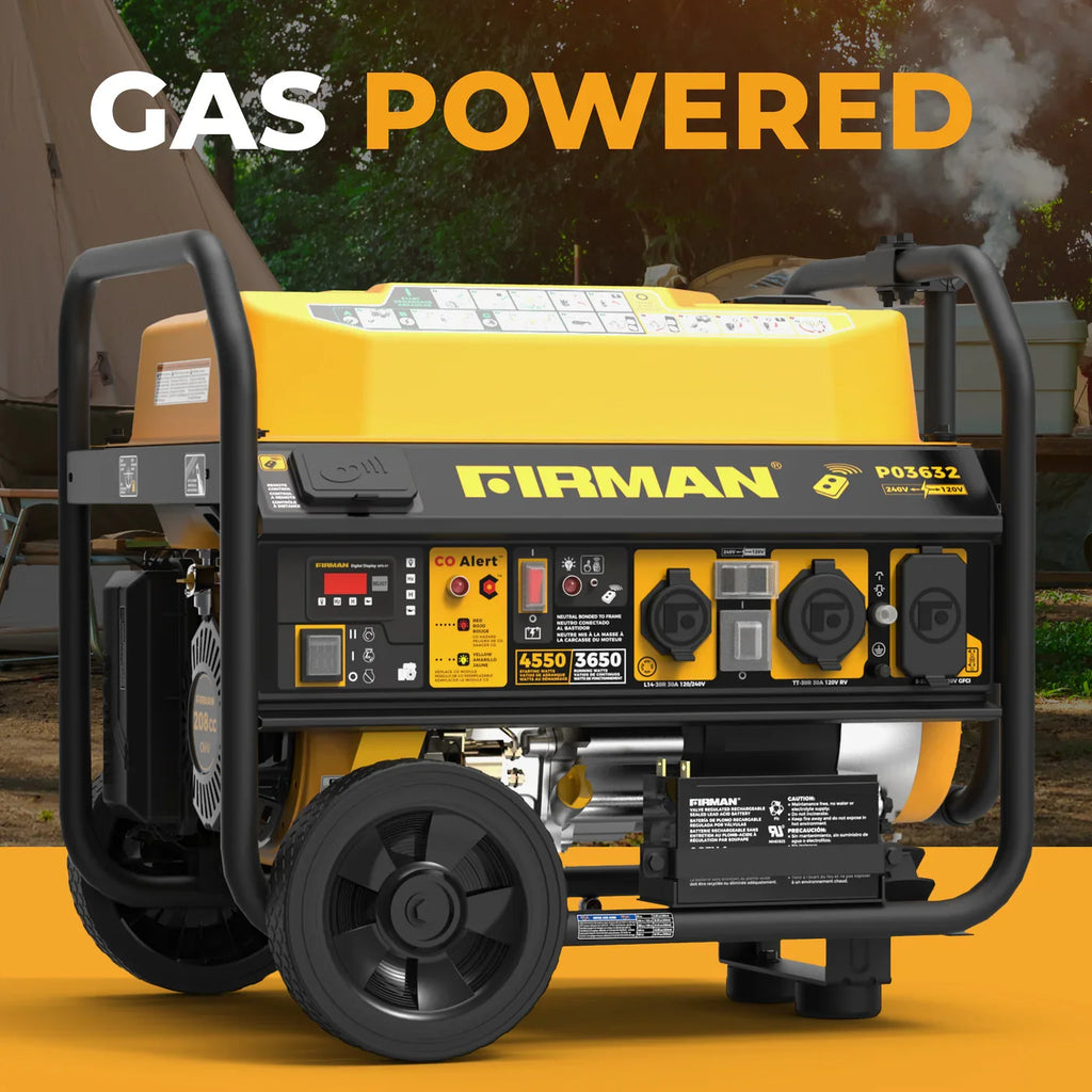 Firman P03632 3650W/4550W Generator Portable Gasoline 120/240V with Remote Start CO Alert New