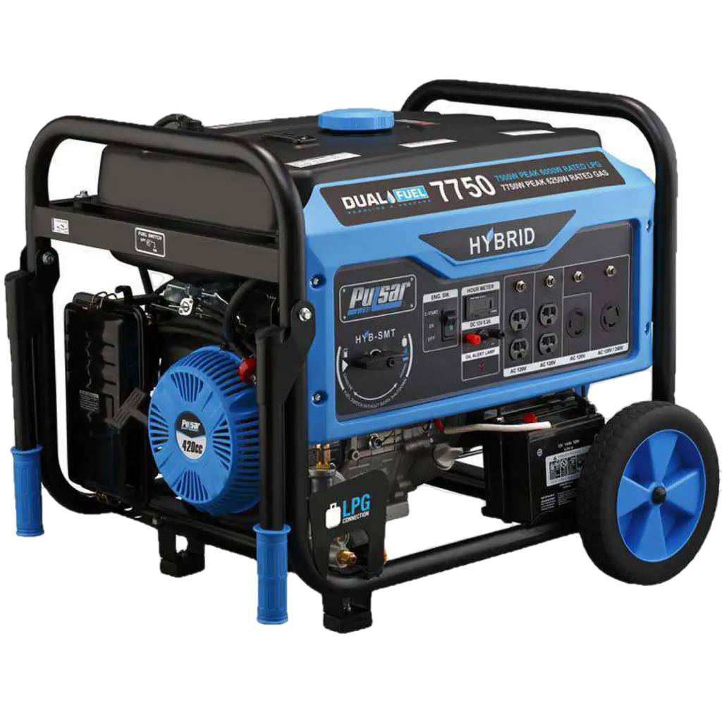 Pulsar PG7750B 6250W/7750W Dual Fuel Electric Start Portable Generator New