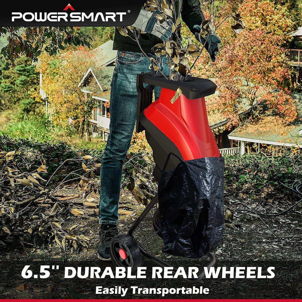 Powersmart PS10 Electric Wood Chipper Shredder 15 Amp 1.77" Diameter Blade New