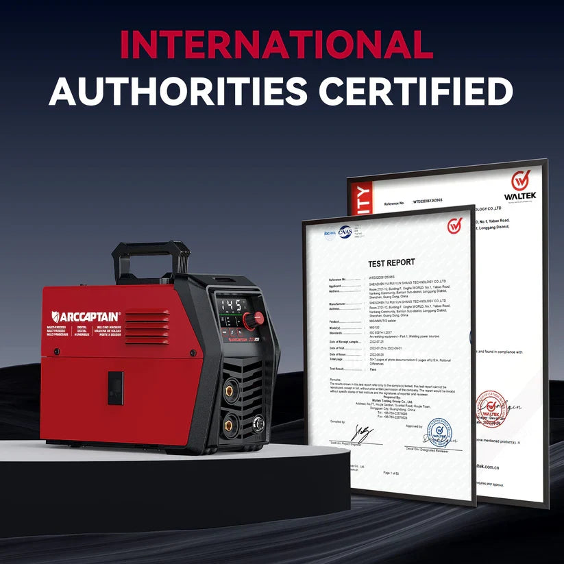 Arccaptain iControl MIG145 Pro Welder 3-in-1 Flux Core Synergic 145A 120V App Control New