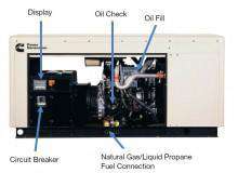 Cummins A051Y419 RS40 40kw Power Quiet Connect™ Series Liquid Cooled 1 Phase 120/240V Home Standby Generator LP/NG New