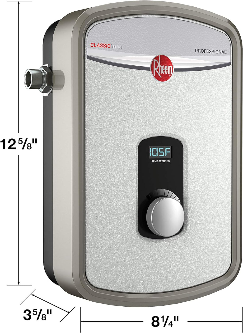 Rheem RTEX-08 Classic 8 kW 1.95 GPM Tankless Electric Water Heater Indoor 240V New
