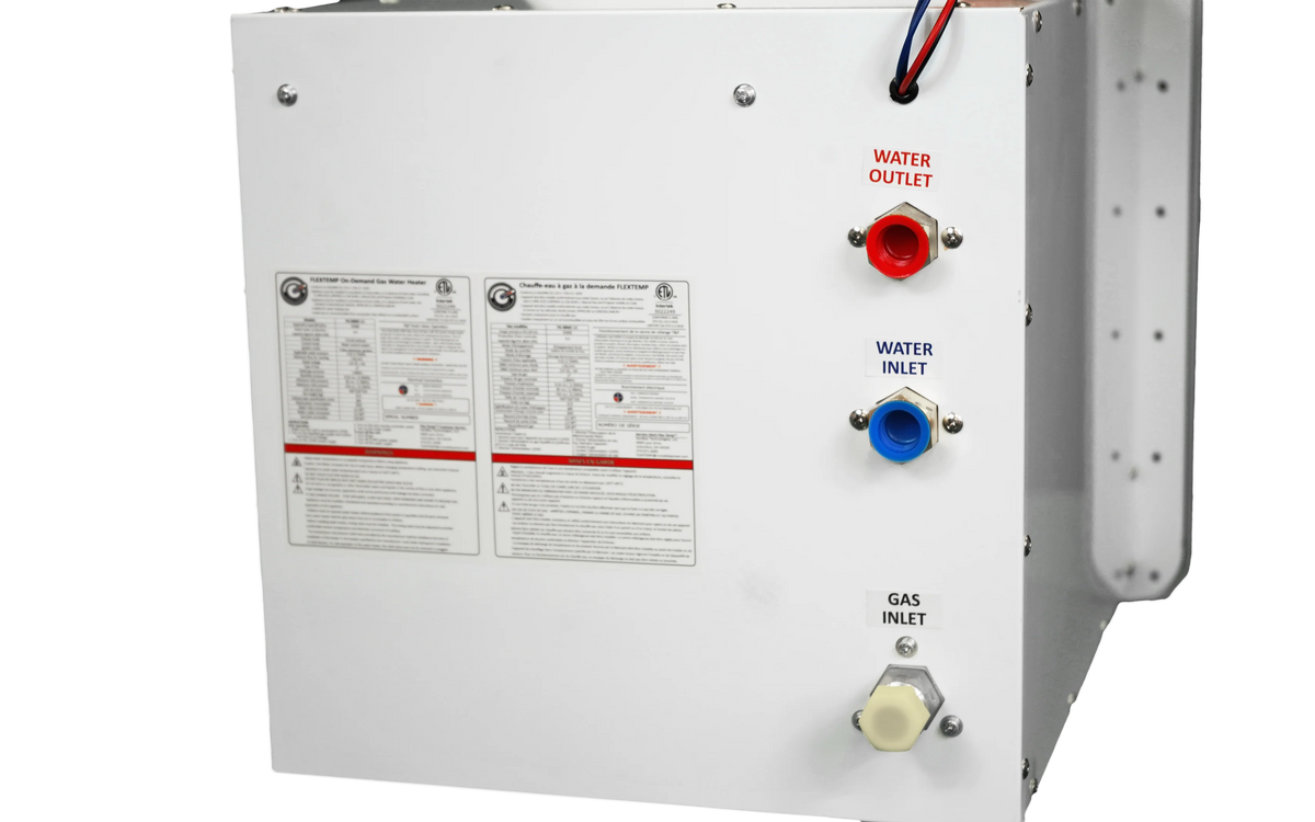 RVMP Flex Temp On Demand Tankless Water Heater Liquid Propane 2.1 GPM 55000 BTU with Remote Control New