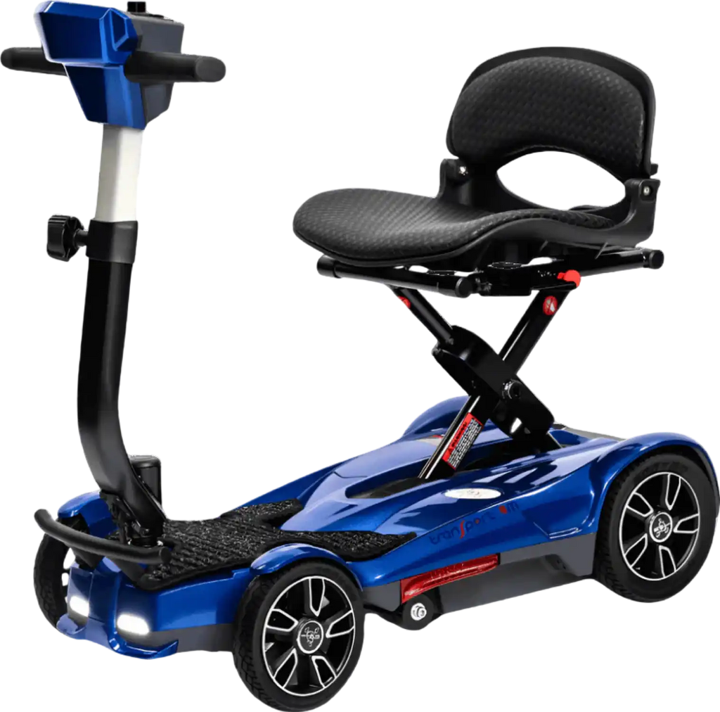 EV Rider Transport 4M Mobility Scooter Manual Fold 4 Wheel 250 lbs. Capacity 24V 10Ah Li-Ion Battery 3.7 MPH 7 Miles S19FM New