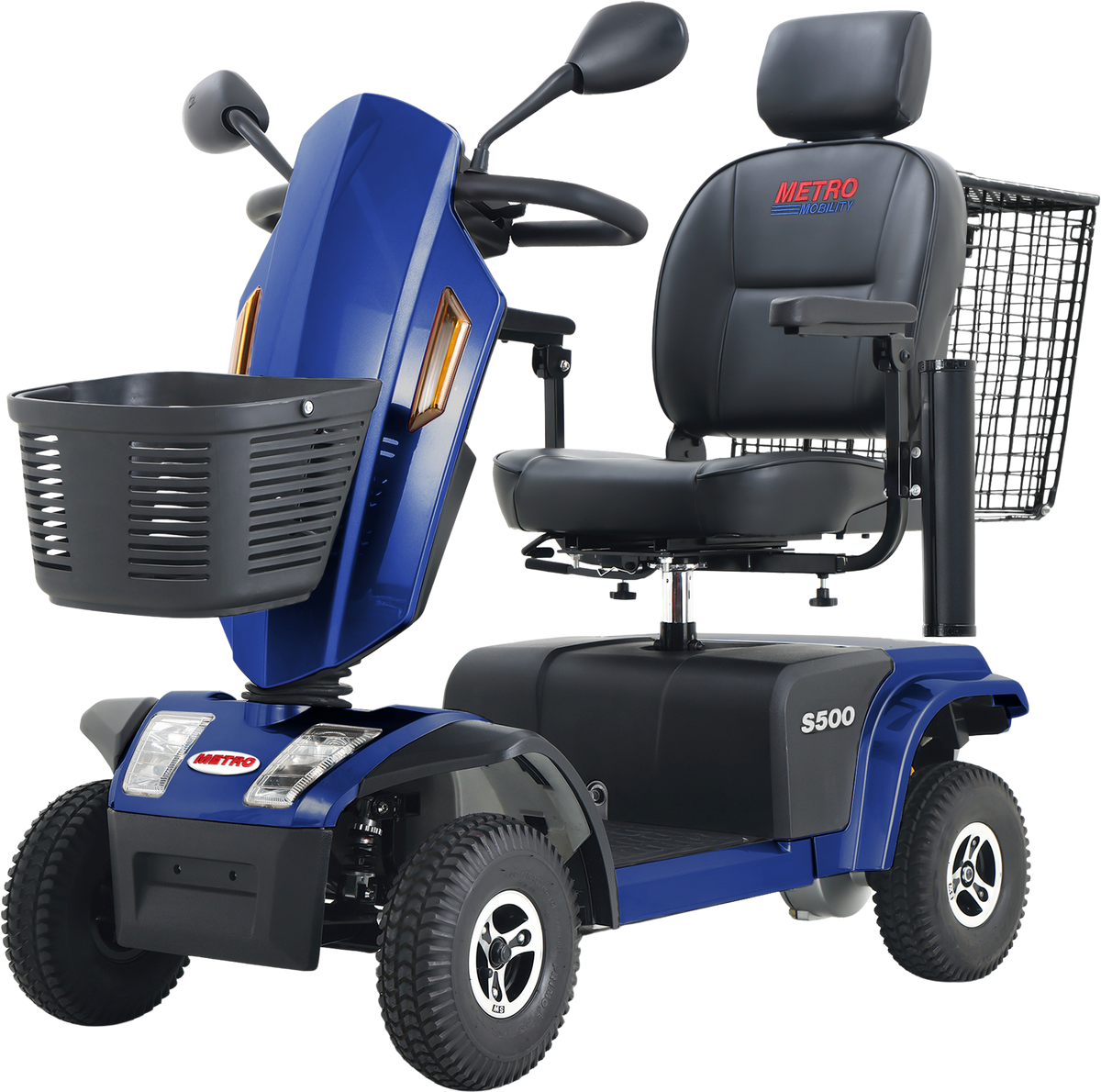 Metro Mobility S500 Mobility Scooter Electric Heavy Duty 4 Wheel 24V 52Ah 300W 8 MPH 25 Mile Range New