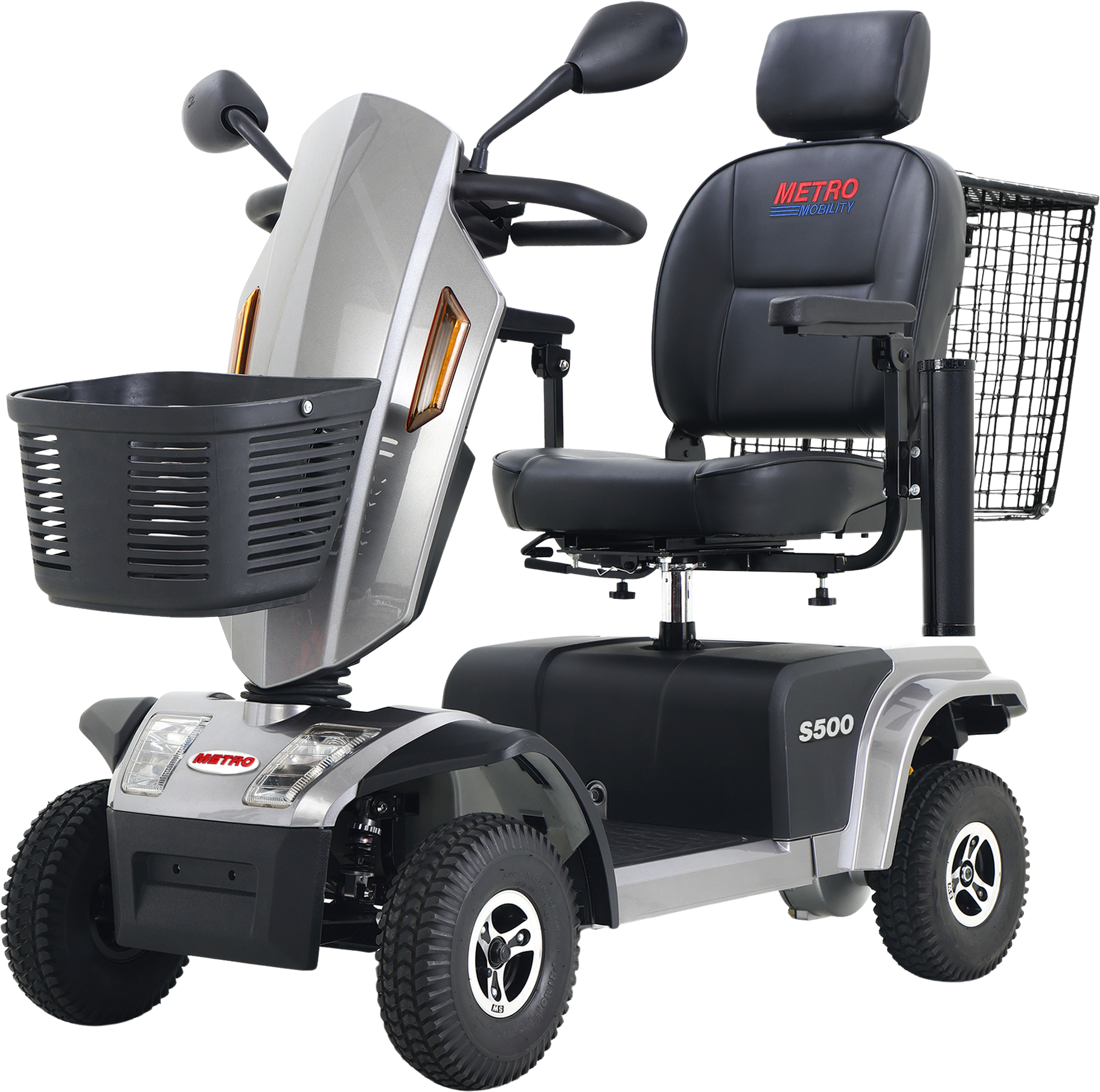 Metro Mobility S500 Mobility Scooter Electric Heavy Duty 4 Wheel 24V 52Ah 300W 8 MPH 25 Mile Range New