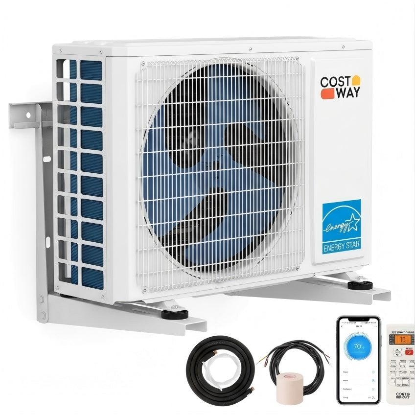 Costway 18,000 BTU 25 SEER2 208-230V Mini Split AC with Bracket 43983621 New