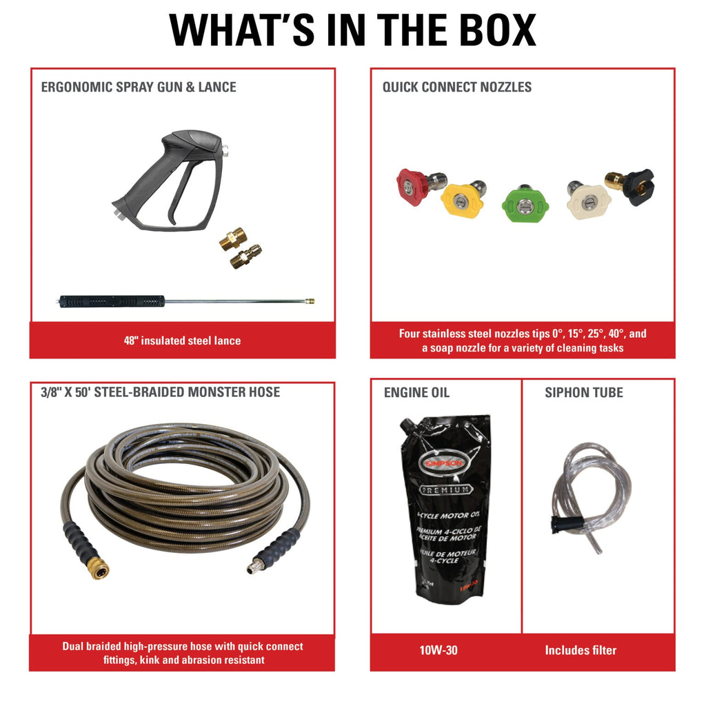 Simpson SuperPro Roll-Cage Gas Pressure Washer 4000 PSI 3.5 GPM with Honda GX270 Engine New