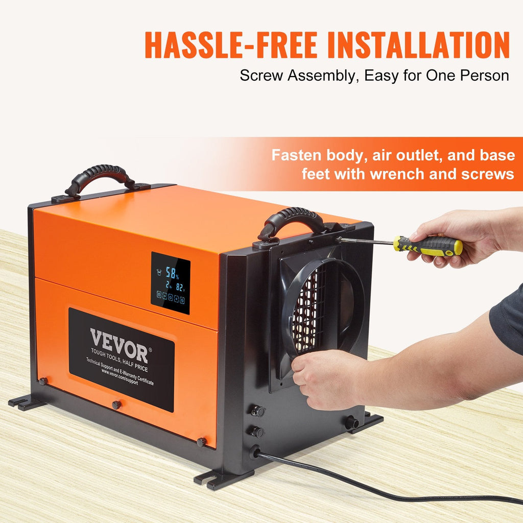 Vevor Commercial Basement/Crawlspace Dehumidifier 125 Pints 210 CFM with Auto Defrost New