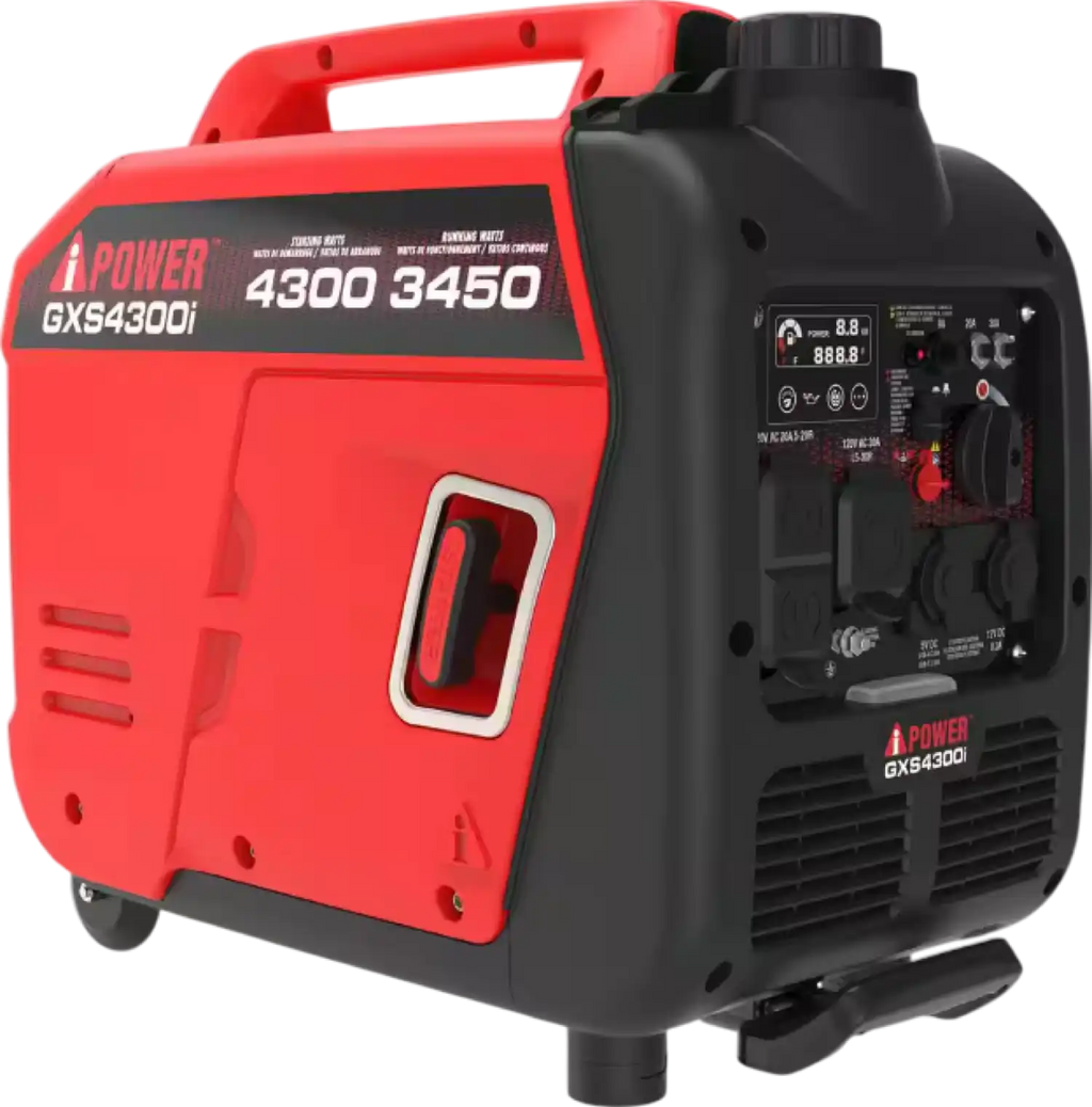 A-iPower GXS4300i 3450W/4300W Generator Gas Low THD Inverter CO Alert New