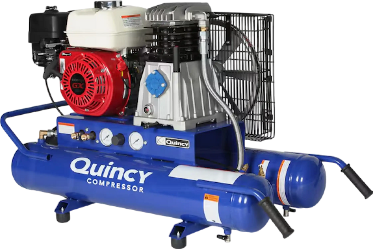 Quincy Air Compressor 5.5 HP 8 Gallon Single Stage Honda GX160 Engine New