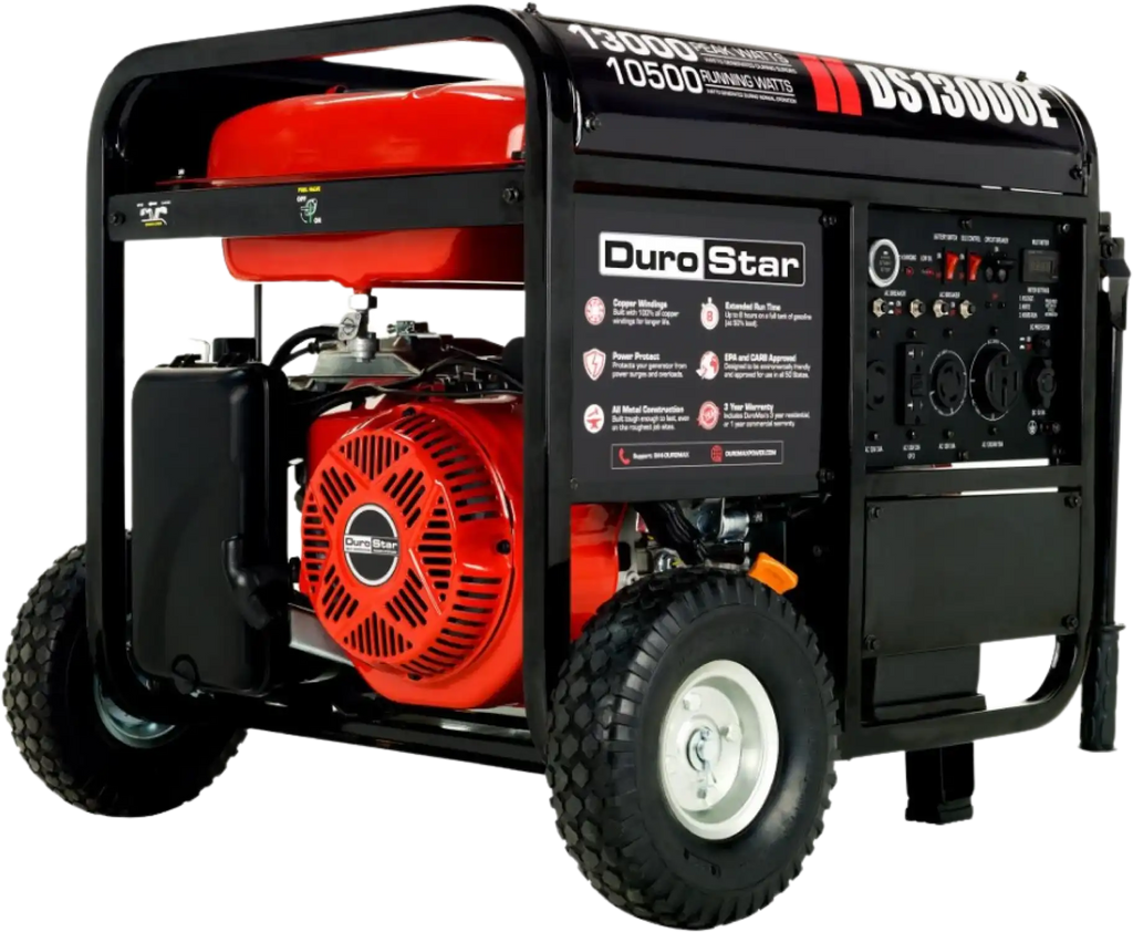 DuroMax / DuroStar DS13000E 10500W/13000W Electric Start Gas Generator New (Red Version of XP13000E)