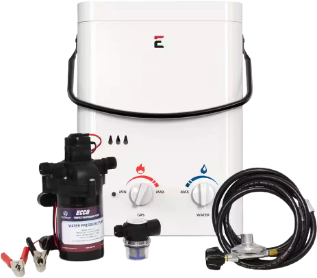 Eccotemp L5 1.5 GPM Propane Tankless Water Heater w/ EccoFlo Pump & Strainer Open Box
