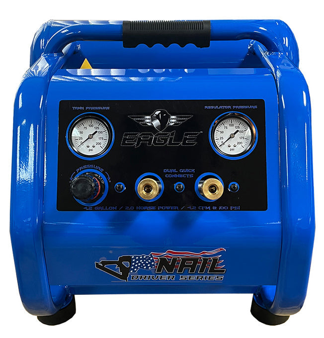 Eagle TS2018L+ Air Compressor Hand Carry Frame 125 PSI 4.2 Gal. 4.2 CFM 2 HP Electric 120V New