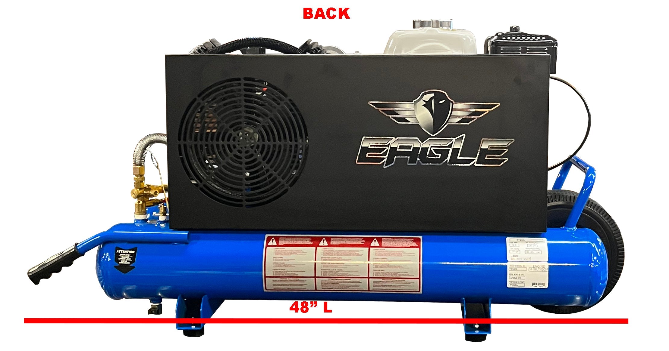 Eagle TT55G Air Compressor Wheelbarrow 150 PSI 10 Gallon 12.5 CFM 5.5 HP Honda GX160 New