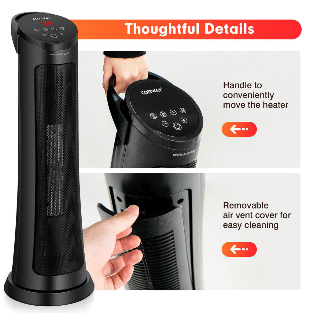 Costway 1500W PTC Ceramic Electric Space Heater w/ Remote Control 35269418 New
