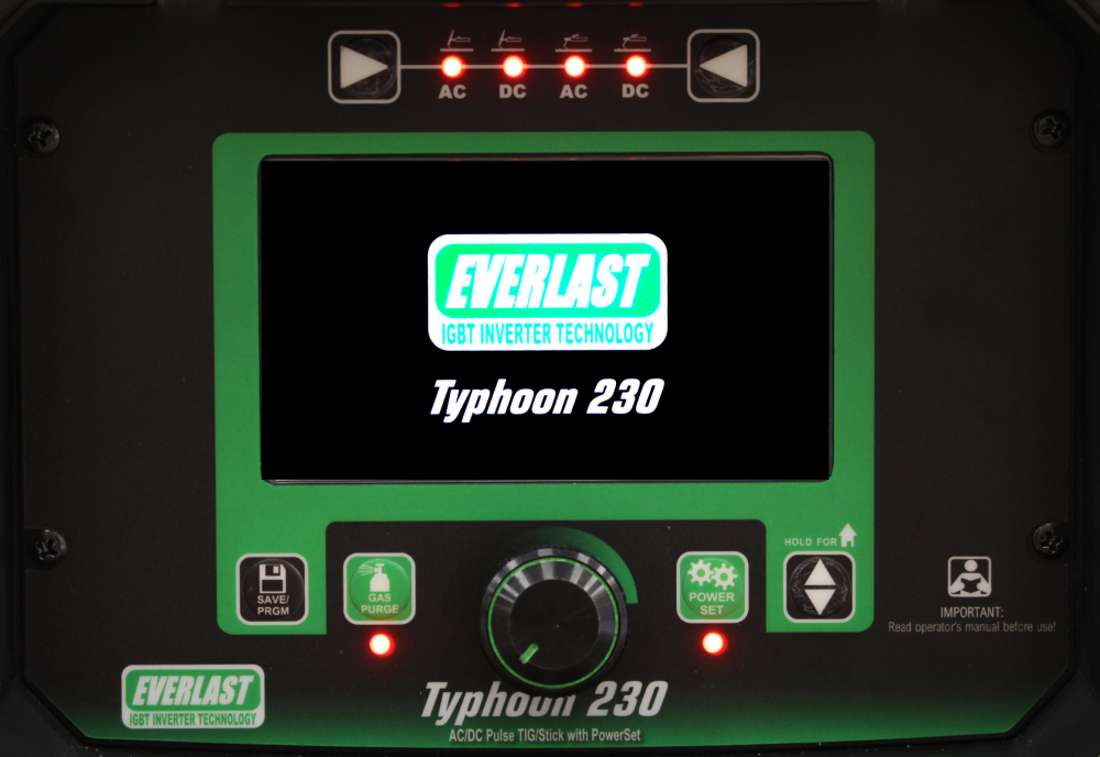 Everlast Typhoon 230 Welder Digital Inverter TIG/Stick AC DC 230A Dual Voltage 120/240V New