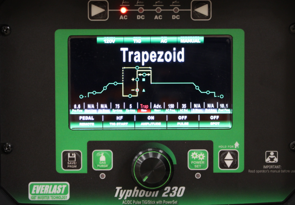 Everlast Typhoon 230 Welder Digital Inverter TIG/Stick AC DC 230A Dual Voltage 120/240V New