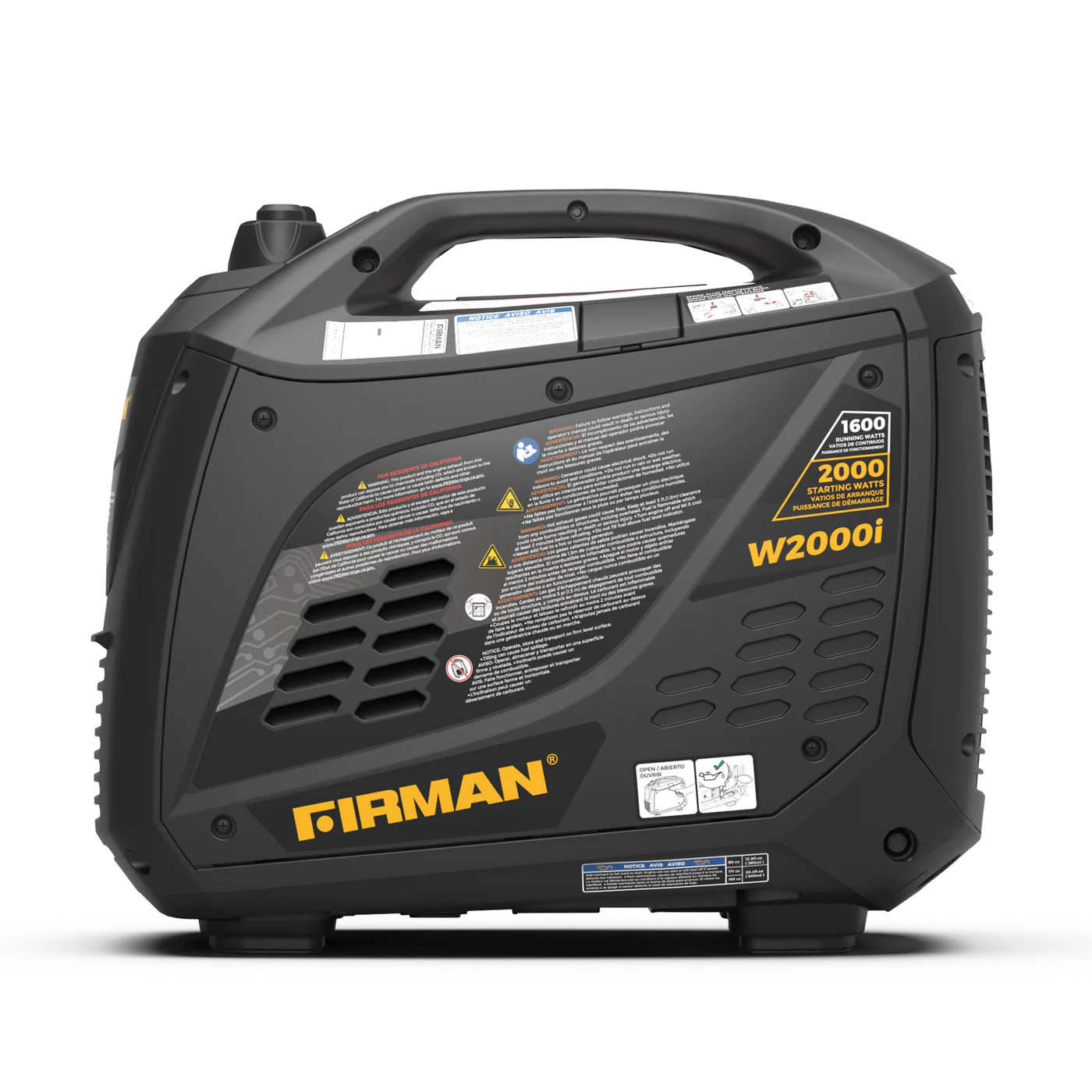 Firman W01682F Gas Inverter Generator 1600W/2000W 30 Amp Low THD Manufacturer RFB