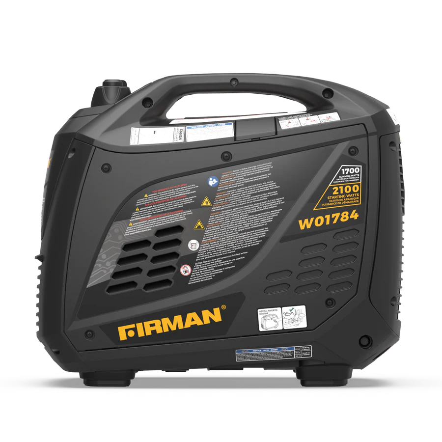 Firman W01784F Gas Inverter Generator 1700W/2100W 30 Amp Low THD Manufacturer RFB