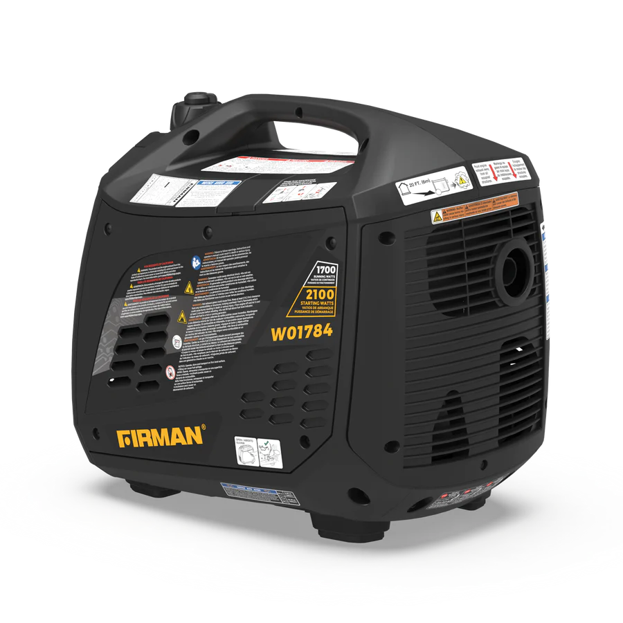 Firman W01784F Gas Inverter Generator 1700W/2100W 30 Amp Low THD Manufacturer RFB