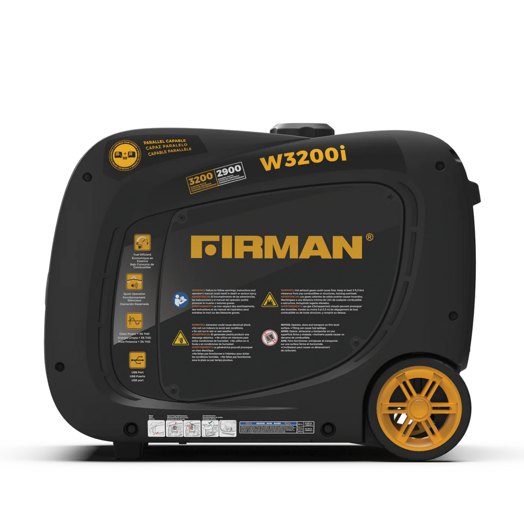 Firman W02981F Gas Inverter Generator 2900W/3200W 30 Amp Low THD Manufacturer RFB
