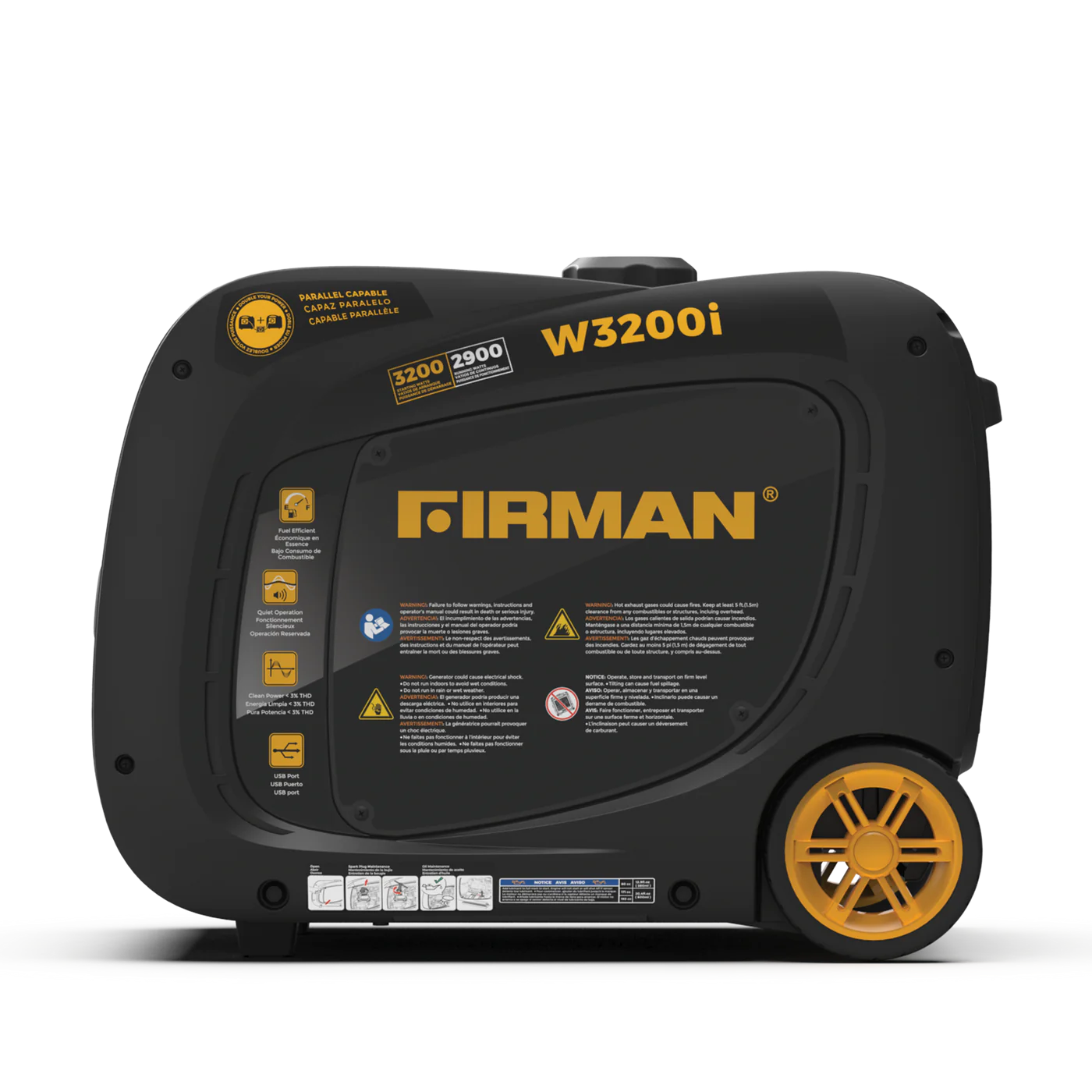 Firman W02981F Gas Inverter Generator 2900W/3200W 30 Amp Low THD Manufacturer RFB