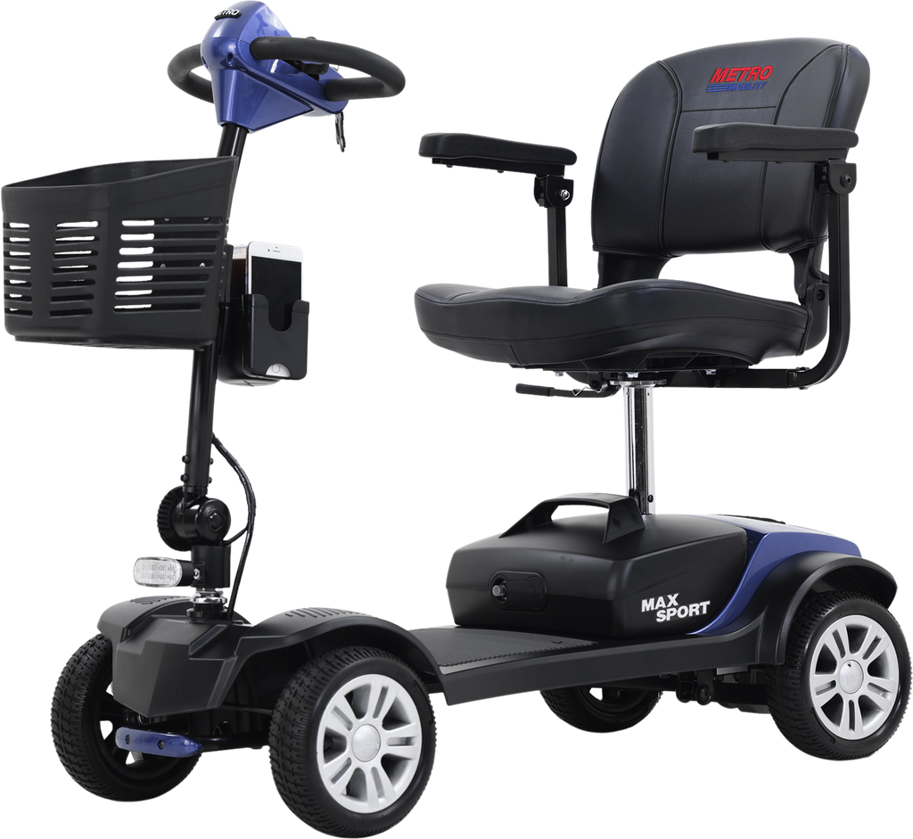 Metro Mobility Max Sport 4 Wheel Mobility Scooter Electric 24V 12Ah 300W 4.97 MPH 10 Mile Range New