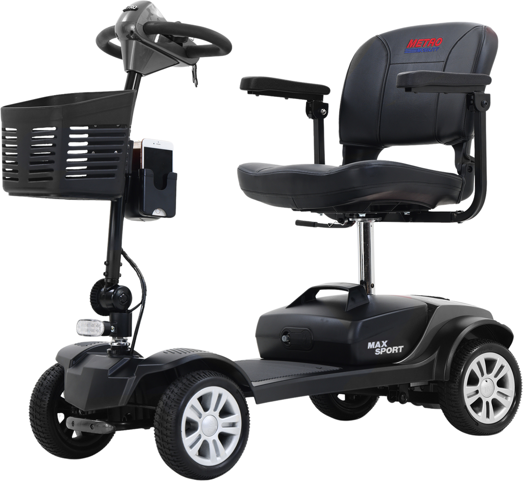 Metro Mobility Max Sport 4 Wheel Mobility Scooter Electric 24V 12Ah 300W 4.97 MPH 10 Mile Range New