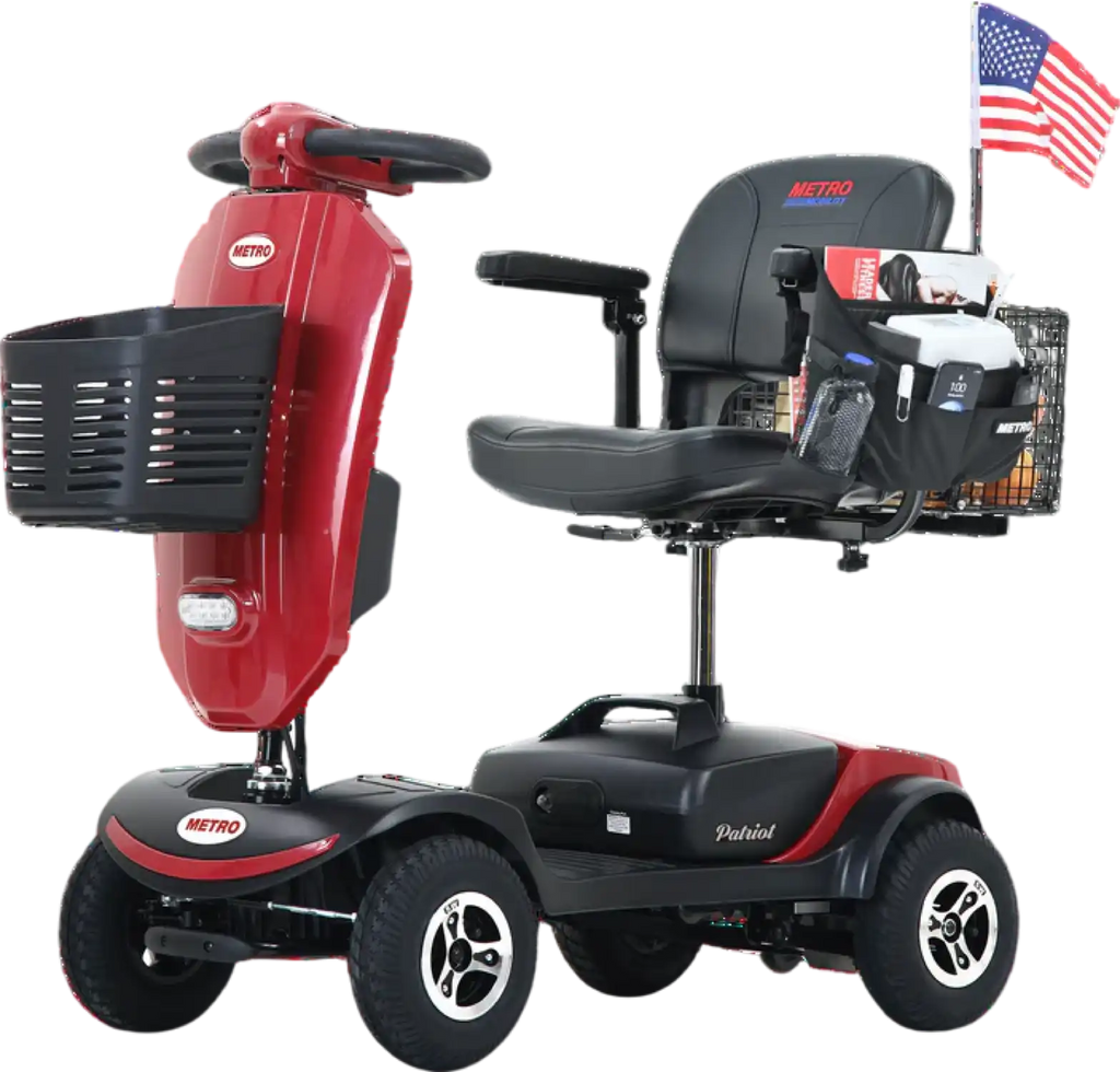Metro Mobility Patriot 4 Wheel Mobility Scooter Electric 24V 12Ah 300W 4.97 MPH 10 Mile Range New