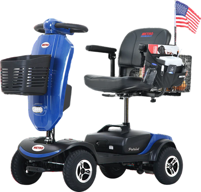 Metro Mobility Patriot 4 Wheel Mobility Scooter Electric 24V 12Ah 300W 4.97 MPH 10 Mile Range New