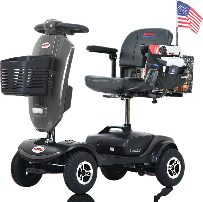 Metro Mobility Patriot 4 Wheel Mobility Scooter Electric 24V 12Ah 300W 4.97 MPH 10 Mile Range New