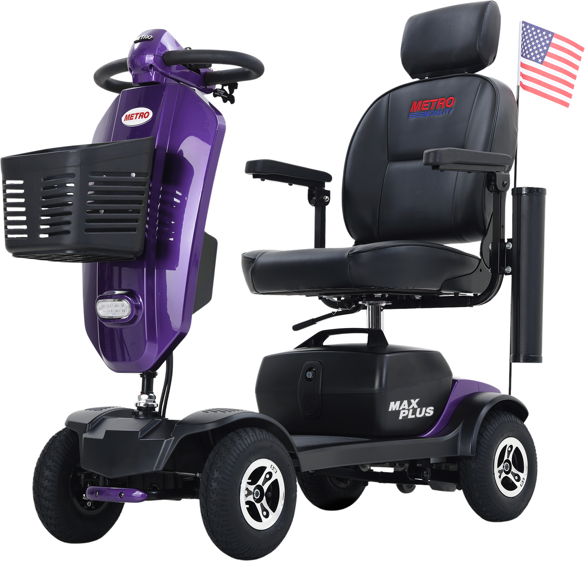 Metro Mobility Max Plus 4 Wheel Mobility Scooter Electric 24V 20Ah 300W 4.97 MPH 16 Mile Range New