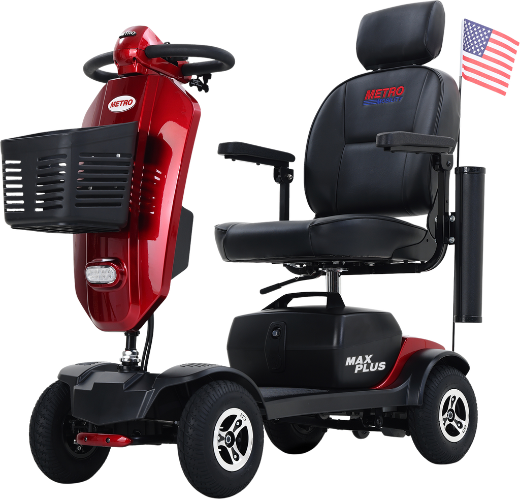Metro Mobility Max Plus 4 Wheel Mobility Scooter Electric 24V 20Ah 300W 4.97 MPH 16 Mile Range New