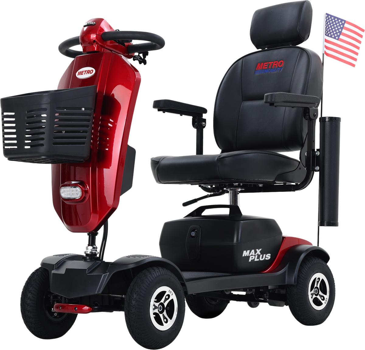 Metro Mobility Max Plus 4 Wheel Mobility Scooter Electric 24V 20Ah 300W 4.97 MPH 16 Mile Range New