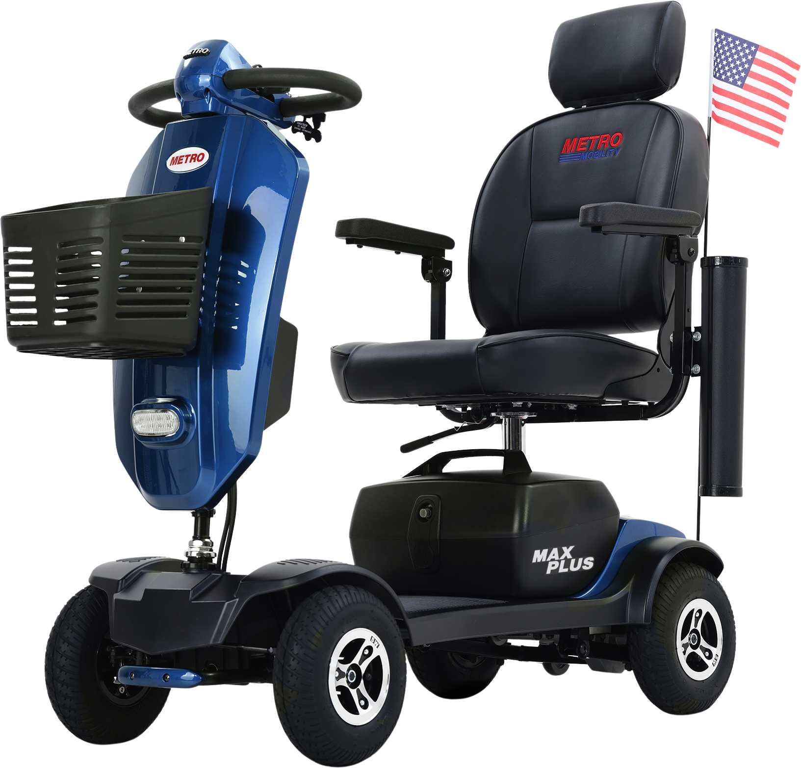Metro Mobility Max Plus 4 Wheel Mobility Scooter Electric 24V 20Ah 300W 4.97 MPH 16 Mile Range New