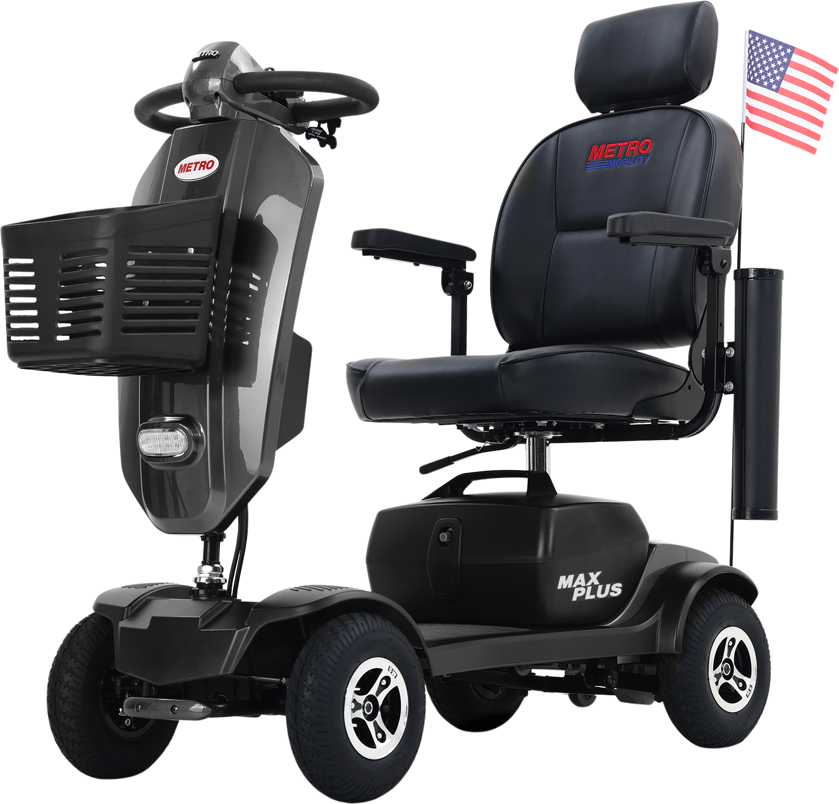 Metro Mobility Max Plus 4 Wheel Mobility Scooter Electric 24V 20Ah 300W 4.97 MPH 16 Mile Range New