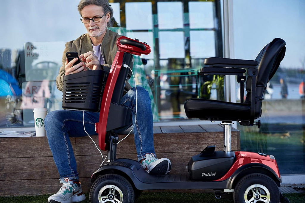 Metro Mobility Patriot Mobility Scooter 4 Wheel Electric 24V 12Ah 300W 4.97 MPH 10 Mile Range Manufacturer RFB