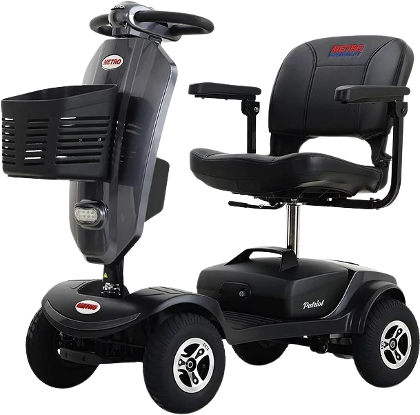 Metro Mobility Patriot Mobility Scooter 4 Wheel Electric 24V 12Ah 300W 4.97 MPH 10 Mile Range Manufacturer RFB