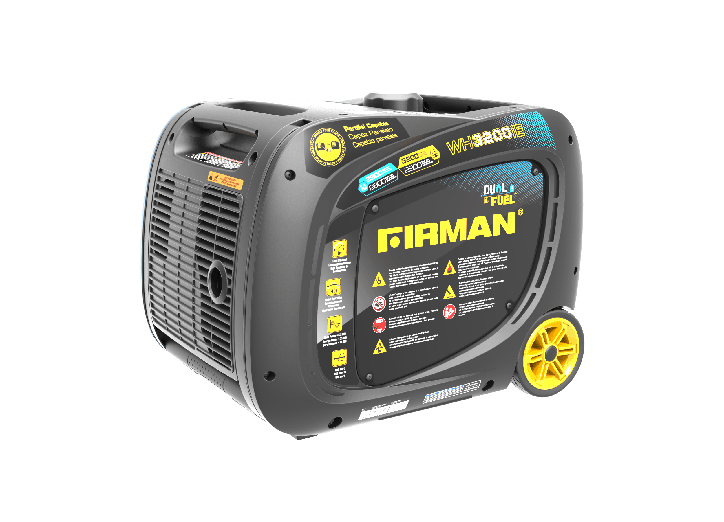 Firman WH02942 2900W/3200W Dual Fuel Electric Start Inverter Generator Manufacturer RFB