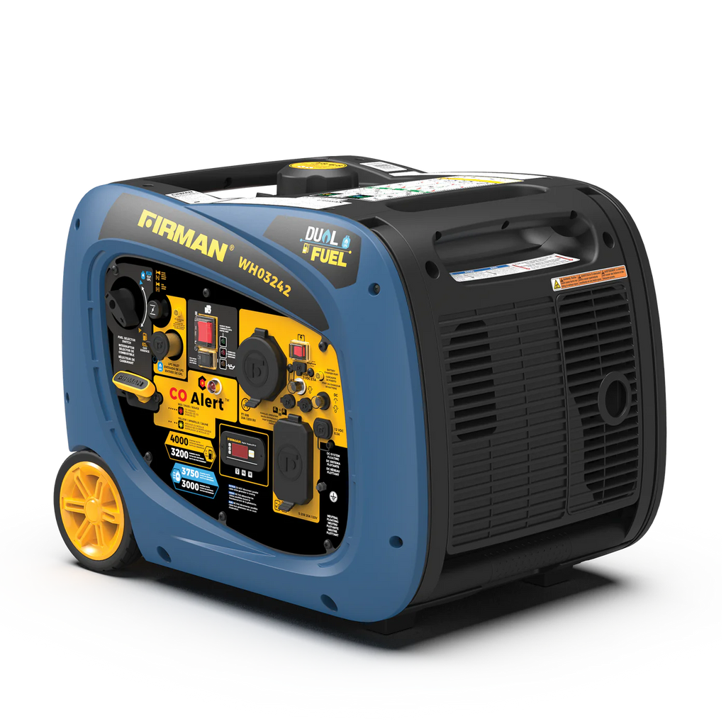 Firman WH03242 Dual Fuel Gas Propane Inverter Generator 3200W/4000W 30 Amp Low THD Parallel Ready with Electric Start Manufacturer Refurbished