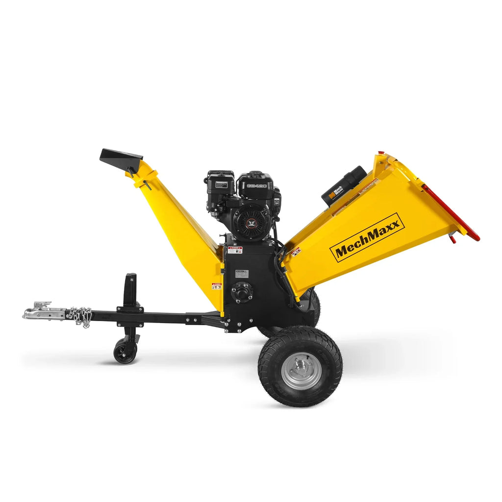 MechMaxx P4206 Wood Chipper 6" Electric Start ZONSEN 420cc 13.4HP Gasoline Engine Powered Drum New