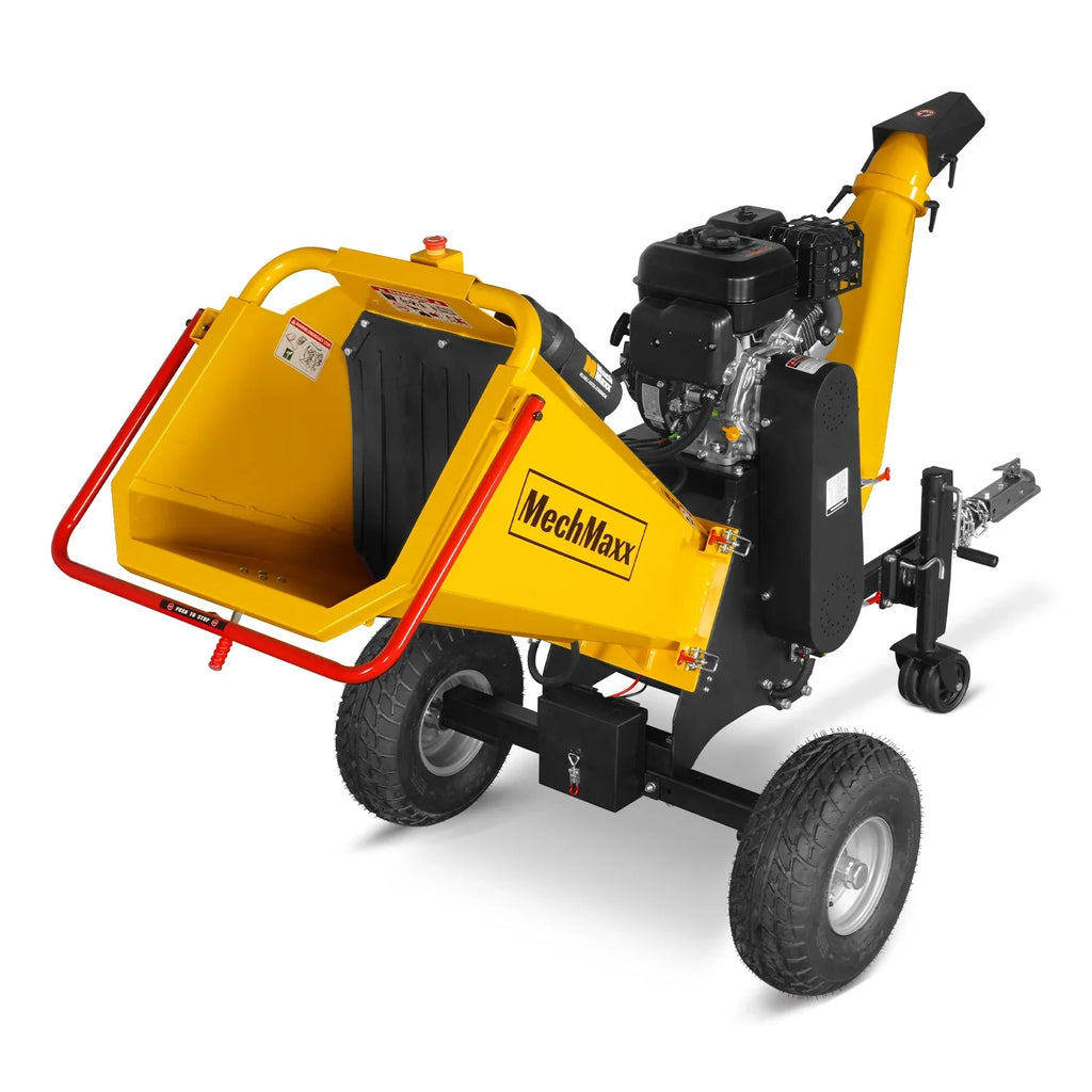 MechMaxx P4206 Wood Chipper 6" Electric Start ZONSEN 420cc 13.4HP Gasoline Engine Powered Drum New