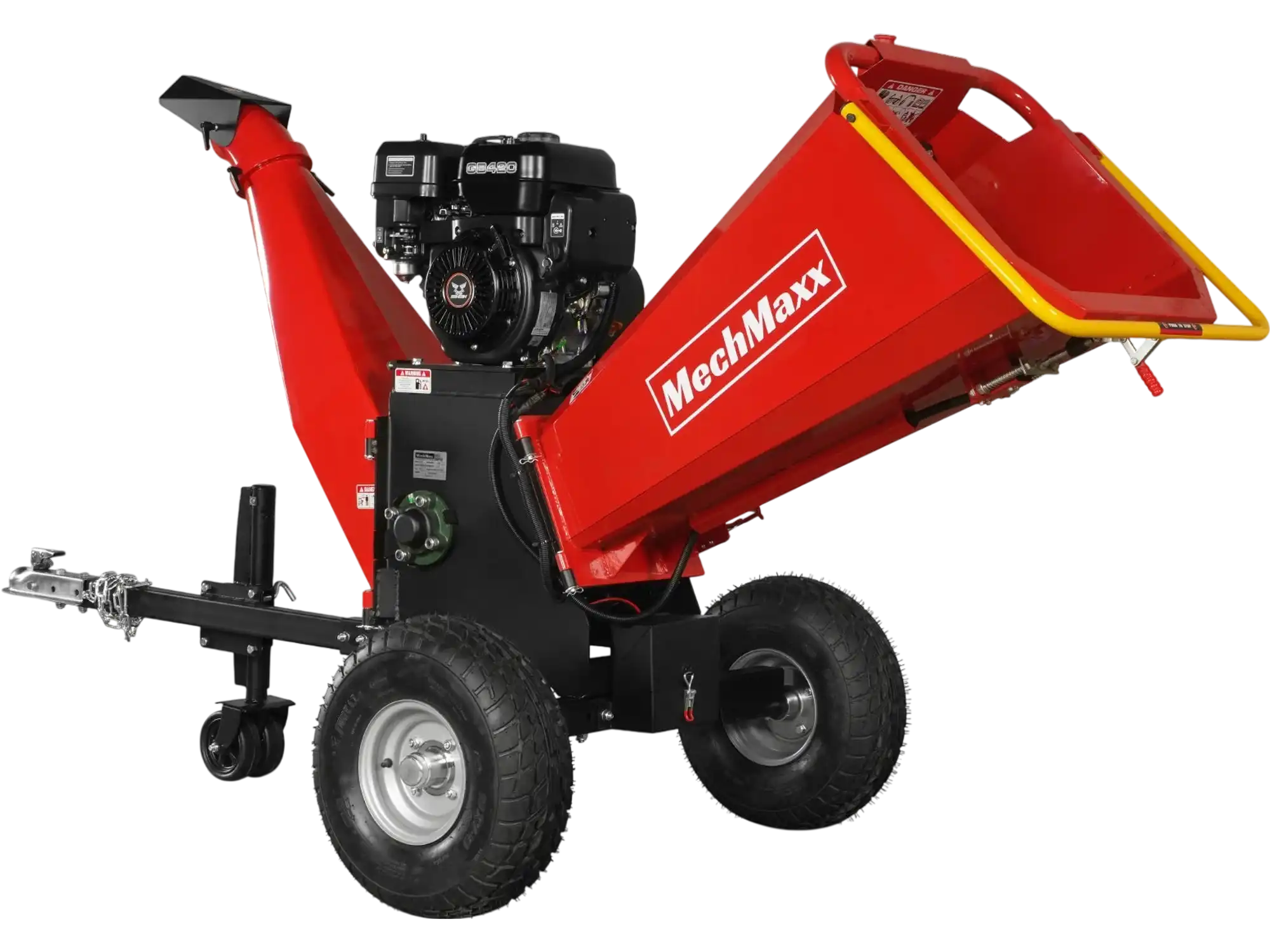 MechMaxx P4206 Wood Chipper 6" Electric Start ZONSEN 420cc 13.4HP Gasoline Engine Powered Drum New